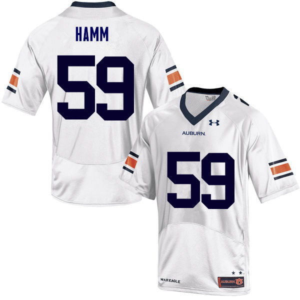 Men Auburn Tigers #59 Brodarious Hamm College Football Jerseys Sale-White - Click Image to Close